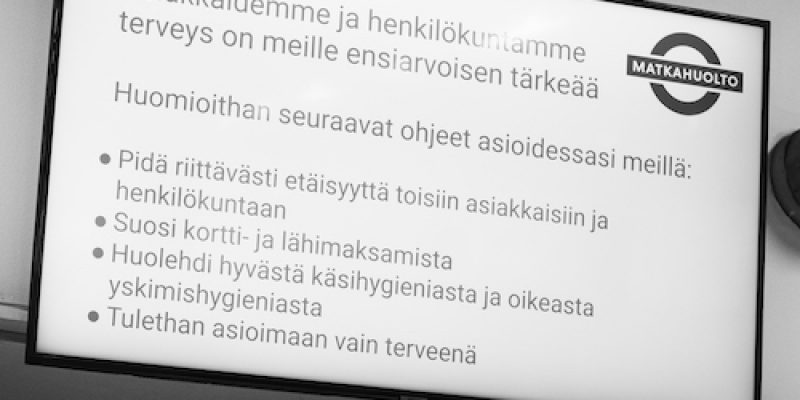 Digitaalinen infonäyttö toiminnassa